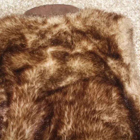 Gymboree Hide and & Seek Vintage 2003 Faux Fur Vest Brown Girls Size 4 RARE - Picture 3 of 4